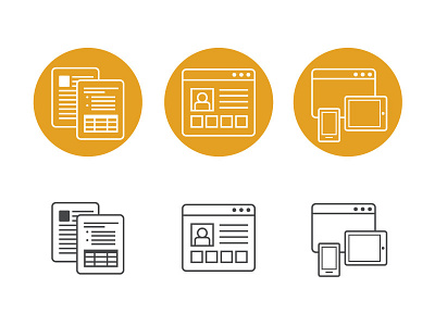 Wire Icons design document icons mobile responsive rfp tablet wireframe