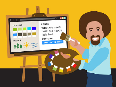 Web Development Style Guides bob easel guide illustration paint palate ross style web