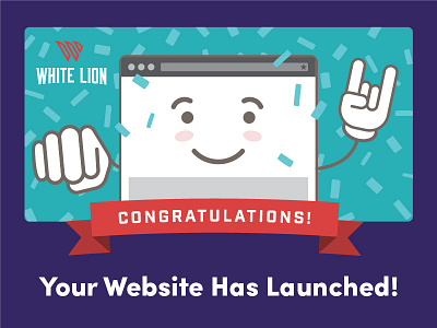 Post Launch Feedback Form Graphic banner face happy launch nae nae website whip white lion
