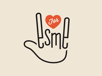 For Esme fingers for esme hand heart heart logo logo logo design logotype love
