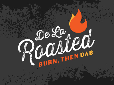De La Roasted de la rosa fire flame logo logotype roasted