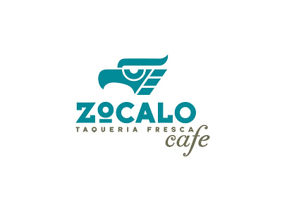 Zocalo Cafe bird block type branding cafe design icon logo mexico taco typography zocalo