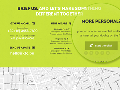Contact us clean contact green maps marketing portfolio ui website