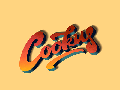 Cookus Logo (3D Illustrated Version) design illustration lettering logo logotype