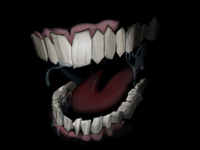Laughing, mouth detail creature halloween illustration laugh laughing monster mouth teeth
