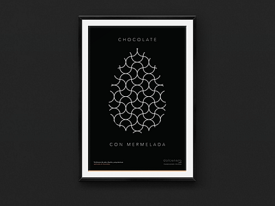 Dolcenero – Poster 2 (Chocolate with Marmalade) avenir black cartel design diseño mexico mexico city poster type typography