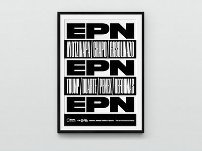 EPN – Poster 1 black cartel design diseño druk mexico mexico city poster type typography