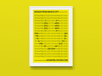Synapsis – Poster cartel design diseño mexico mexico city neubau poster type typography