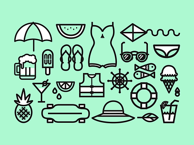 Summer Icons icon design summer