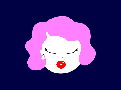 femme femme girl illustration lady lips
