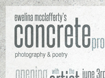 concrete prose clean grey helvetica personal postcard texture