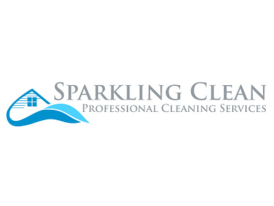 Sparkling Clean logo powerwashing vector