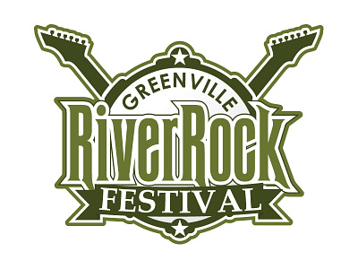 RiverRock Festival logo music festival vector