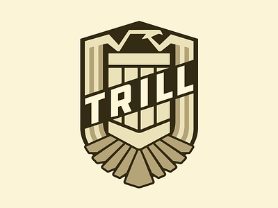 Team Badge: License to Trill badge bird crest ddc hardware dredd eagle judge logo lost type mark shield sticker