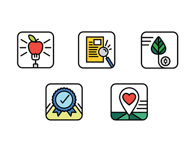 Market Icons apple food icon set icons illustration local market organic research