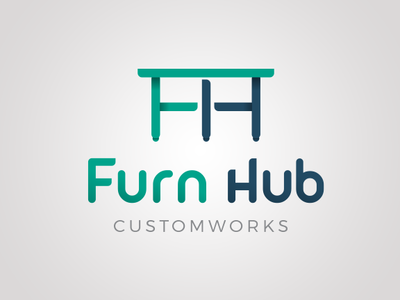 Furn Hub Logo branding design flat identity illustration logo typography