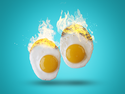 Eggs with fire