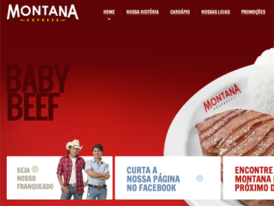 Montana Express clean fast food red website