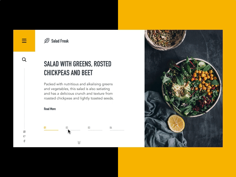 Salad Freak concept design dribbble fresh green health web