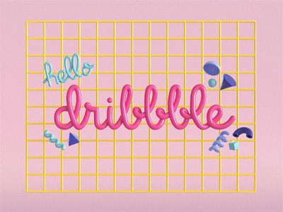 Hello Dribbble! 3d animation c4d cinema4d debut first shot hellodribbble motion design motion graphics octane rendering