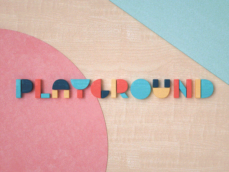 Wix Playoff: Take the Playground! 3d animation c4d gif motion octane playground rebound typography wix