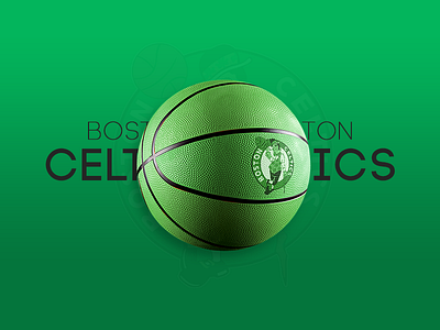 Boston Celtics Basketball Mockup