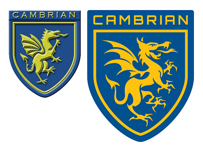 Cambrian Academy Reboot crest dragon emblem school shield