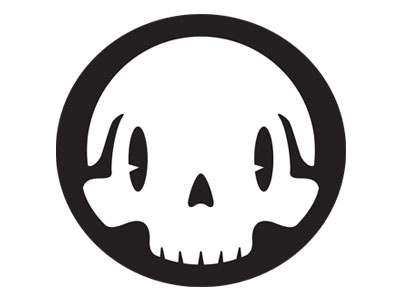 Detail of Happyface Skull icon happy icon illustration skull