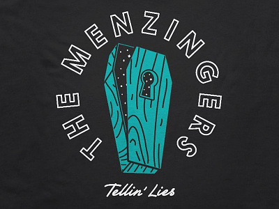 Tellin' Lies apparel coffin illustration keyhole menzingers merch stars