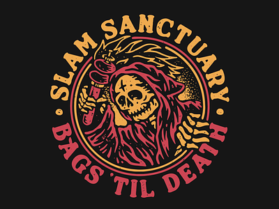 Bags Until Death apparel artwork design illustration lifestyle logo music punk tattoo ui