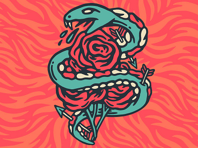 SnakeBite apparel artwork graphic design illustration lifestyle music old school punk snake tattoo