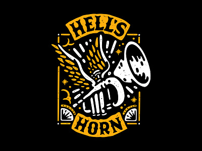 Hell's Horn apparel artwork band band logo bandmerch design graphic design hardcore illustration japan japanese lifestyle logo music noodles old school punk skate snake tattoo