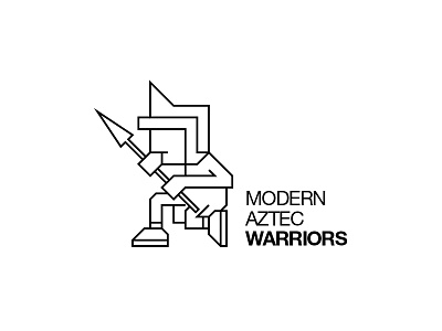 Modern Aztec Warriors branding clean geometric identity logo logotype minimal modern