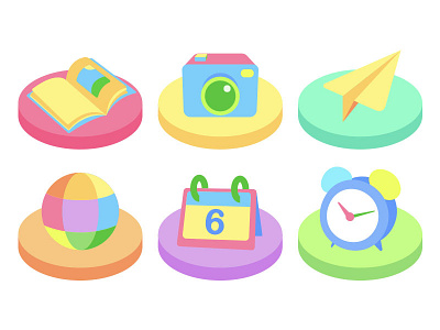 Colorful icons colorful icon illustration phone set