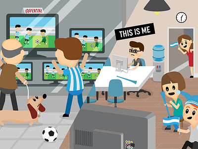 I hate the World Cup argentina illustration russia soccer vector world cup