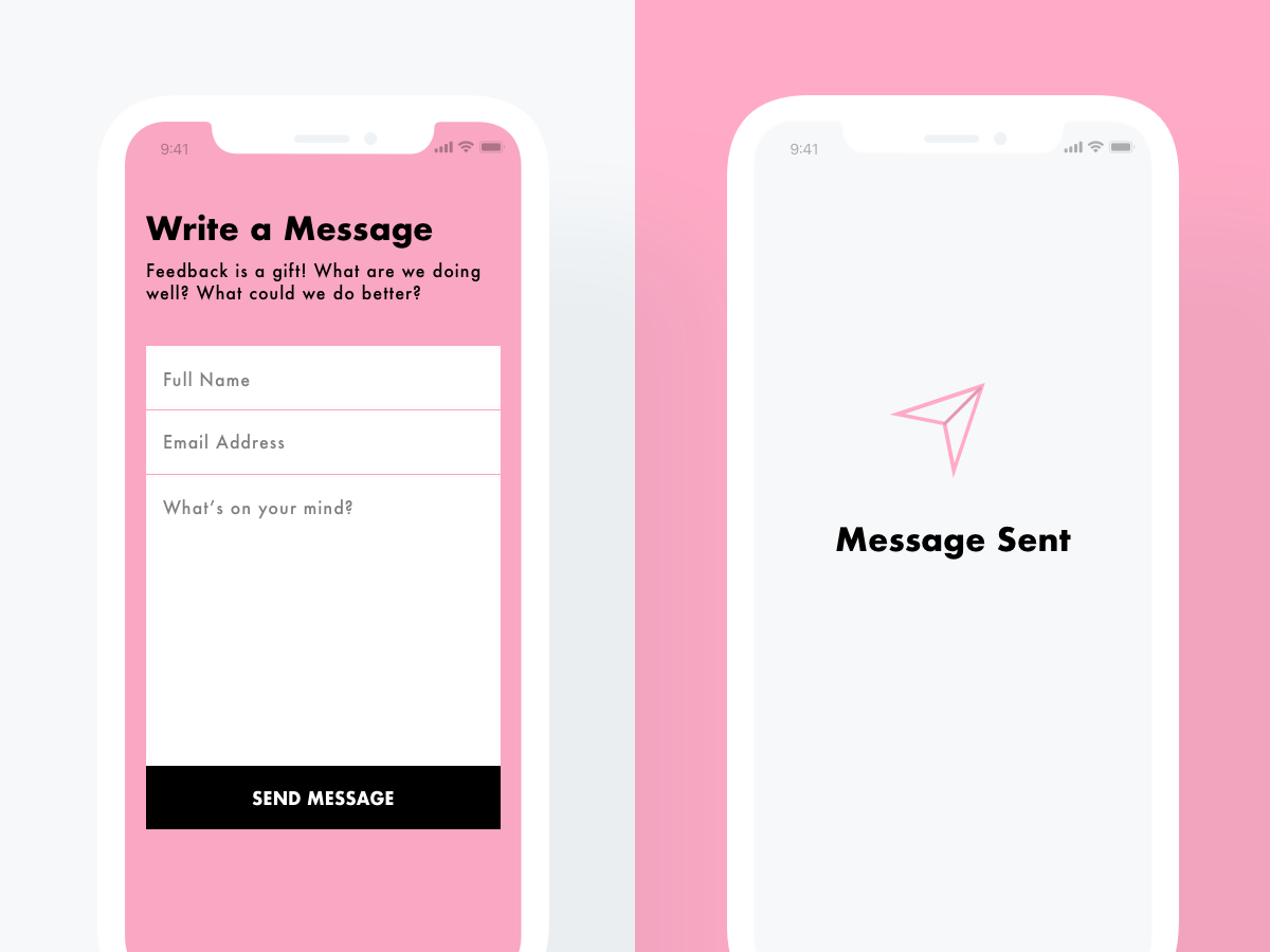 Daily UI: Contact Form challenge color contact form daily ui fun minimal design sketch ui