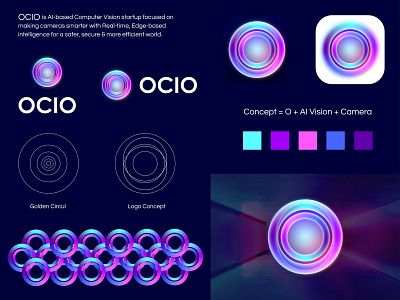 OCIO artificial intelligence brand identity branding branding design cool design designer futuristic india lalit logo logo design logo designer o ocio print virtual assistant virtual reality