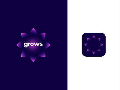 grows blossom brand identity branding branding design creative design designer evolve grow grows india lalit logo logo design logo designer print rise up