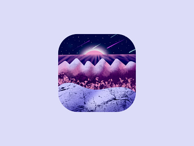 App Icon brand landscape logotype minimal morden nature night vector