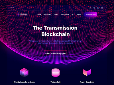 Transmission Blockchain animation blockchain dapp design designer futuristic india interaction interface lalit motion nft promo token transmission typogaphy ui ux video web