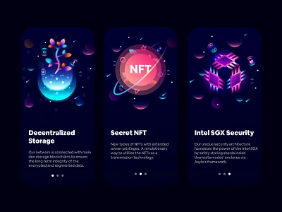 Visual UI application decentralized design designer futuristic illustraion india interface lalit nft screen secret security sgx startup storage ui ux