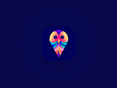 Owl App Icon brand identity branding designer india lalit logo logo design logo designer logodesign owl owl logo print