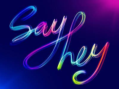 Sayhey! color design designer futuristic india lettering logotype typography visual visual art
