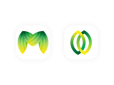 M + Leaf brand identity branding designer india leaf logo designer m print