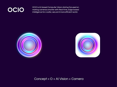 OCIO LogoIcon Design ai artificial intelligence brand identity branding camera design designer futuristic india logo logo designer ocio print visual