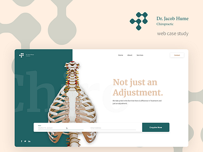 Dr Jacob Hume Web Design chiropracter design illustration logo modern design ui web web design