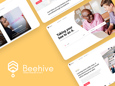 Beehive Web Design adobe illustrator adobe photoshop adobe xd corporate identity design education logo modern design tutor ui design web web design