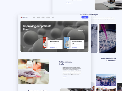 ResMed Home Page Design adobe dimension adobe xd chemistry corporate identity homepage design molecules pharmaceutical uidesign uiux web web design