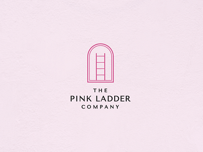 The Pink Ladder Company Logo branding business card construction design home identity letterhead logo print real estate renovation