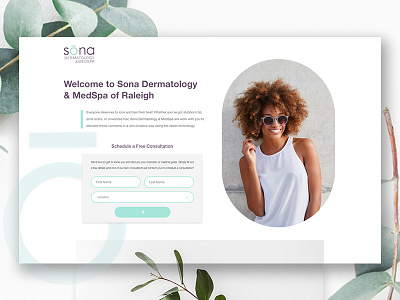Sona Microsite homepage interface microsite responsive spa ui ux web website
